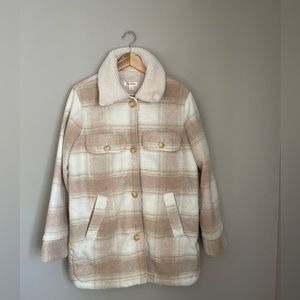 Joe Fresh Sherpa Plaid Shacket